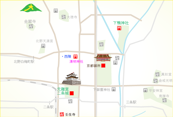 京都は元離宮二条城周辺 京都御所 下鴨神社 壬生寺 の人気観光スポットを紹介しています